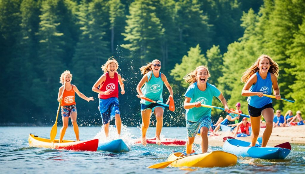 Summers Days Campers enjoying waterfront activities
