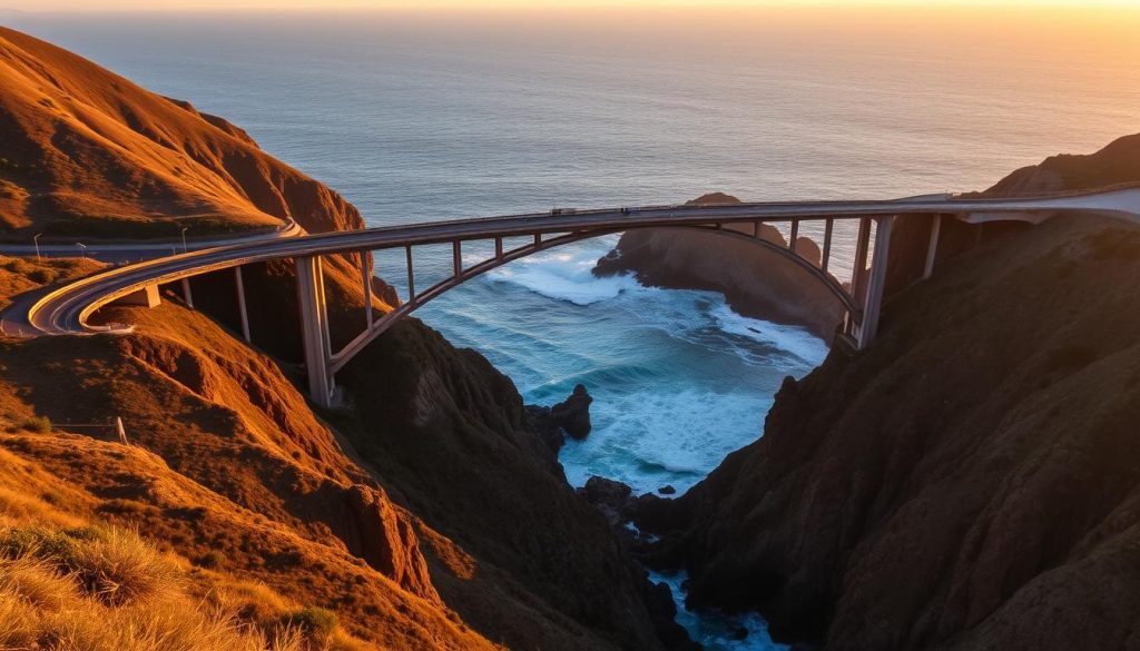Bixby Bridge along Big Sur coastline - scenic west coast places to visit Bixby Bridge along Big Sur coastline - scenic west coast places to visit