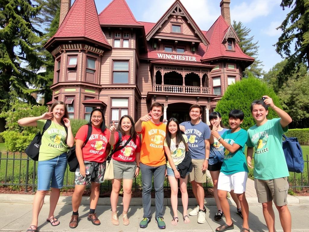 Camp New York alumni at a quirky California landmark Camp New York alumni at a quirky California landmark