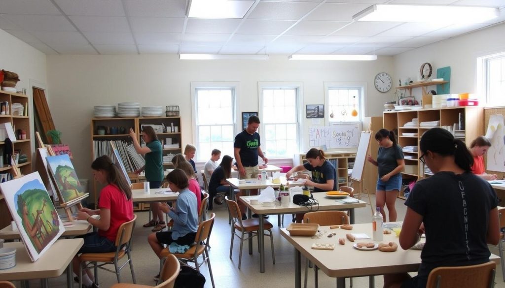 Creative arts workshop at Camp USA New York