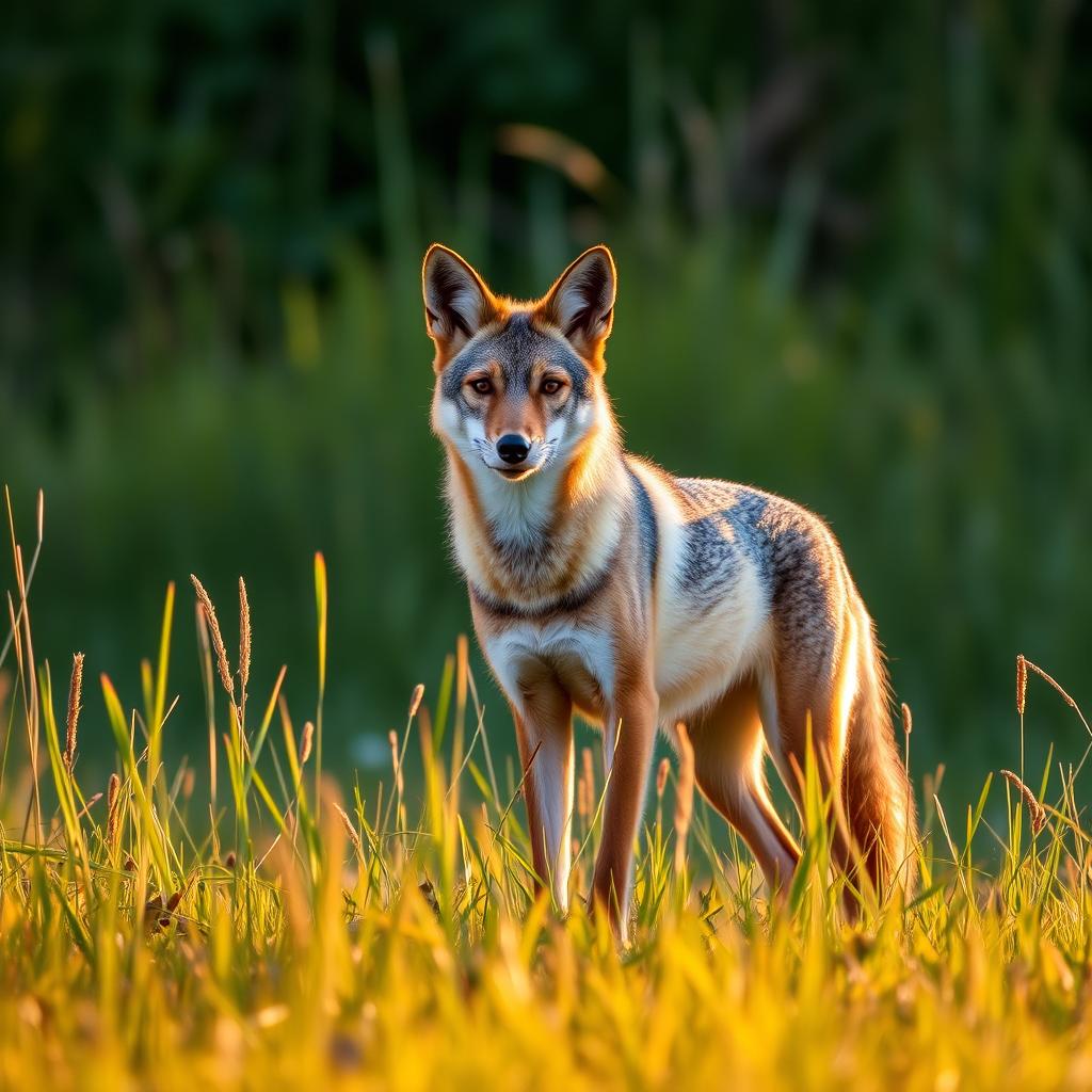 Eastern coyote in a New York meadow