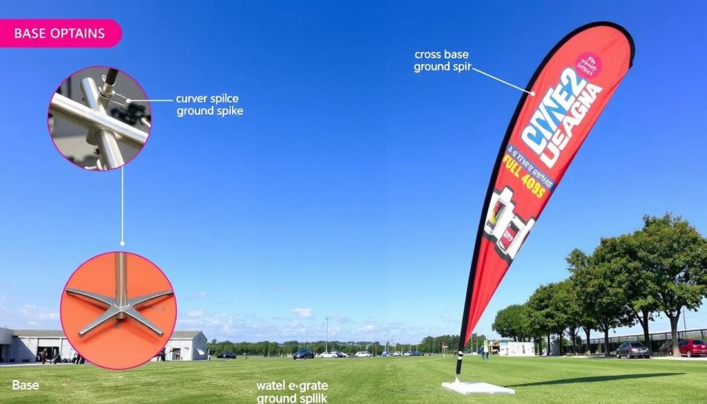 Feather flag system for outdoor events and promotions Feather flag system for outdoor events and promotions