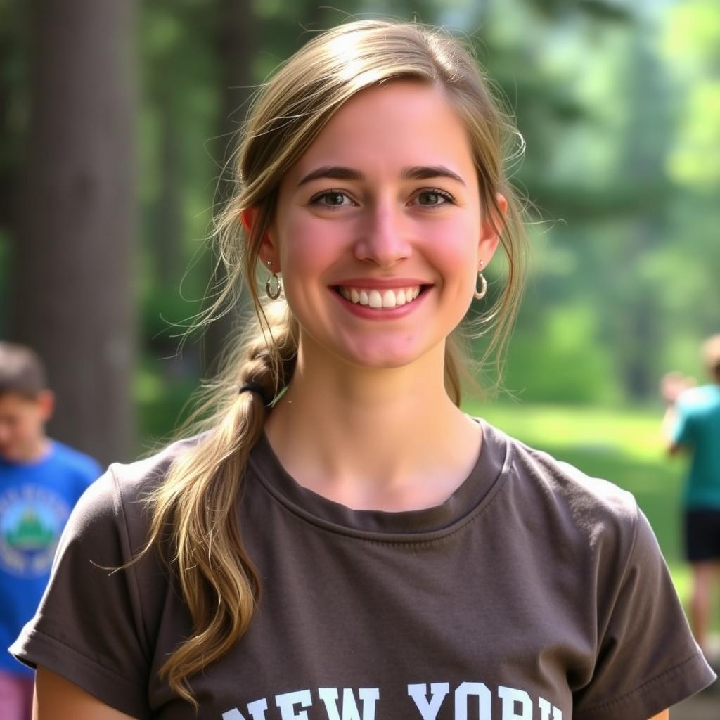 Female leadership team member sharing her summer camp jobs experience at Camp New York