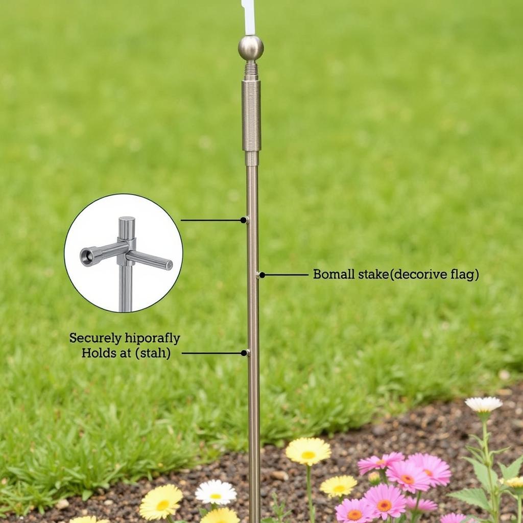 Garden flag stand for outdoor display Garden flag stand for outdoor display