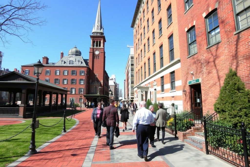 Historic Freedom Trail in Boston, North East America
