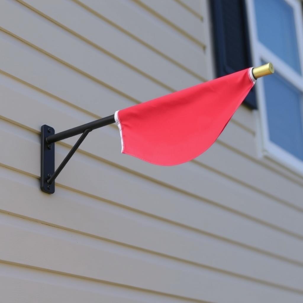 House-mounted flag bracket for outdoor flags House-mounted flag bracket for outdoor flags