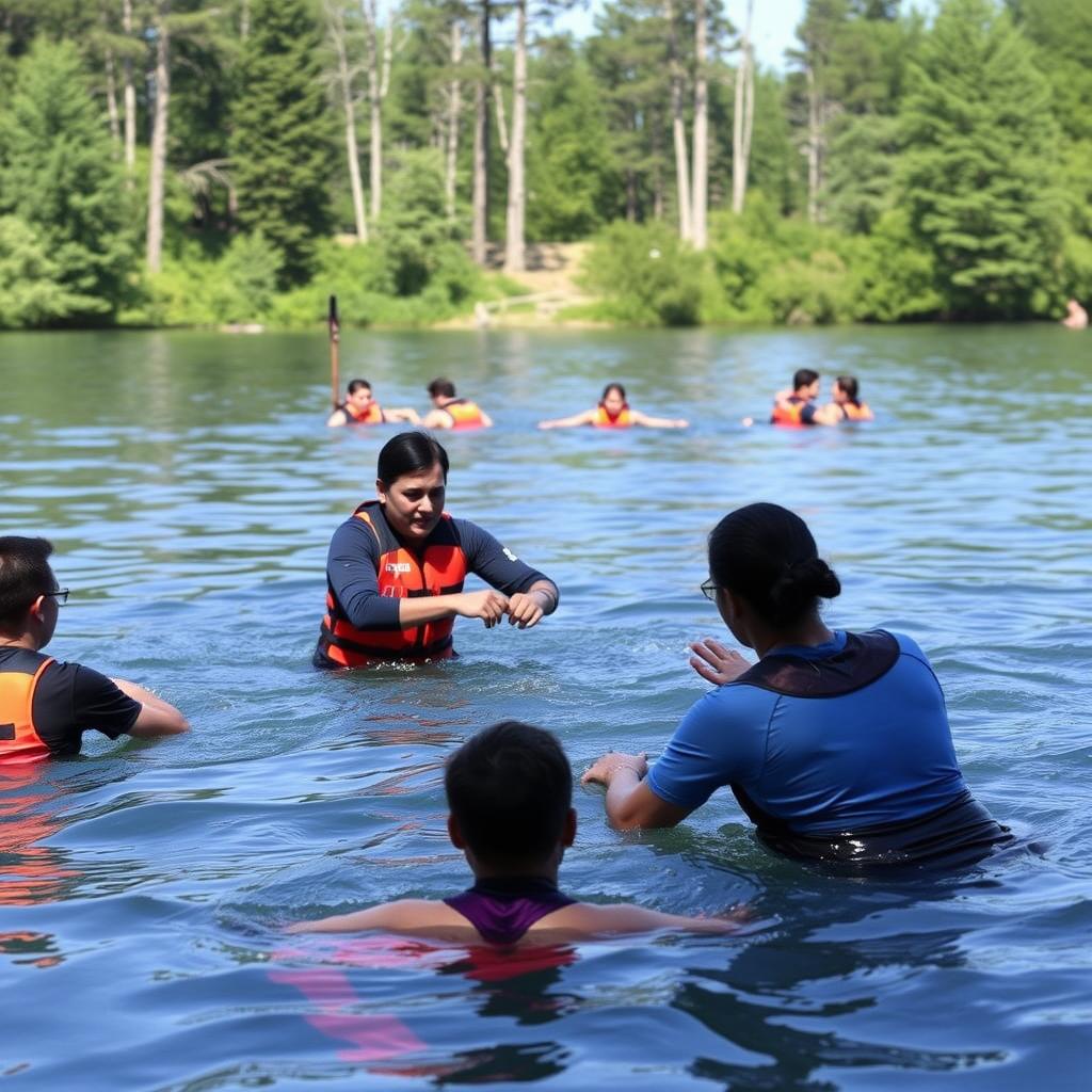 Lifeguard certification for summer camp jobs at Camp New York