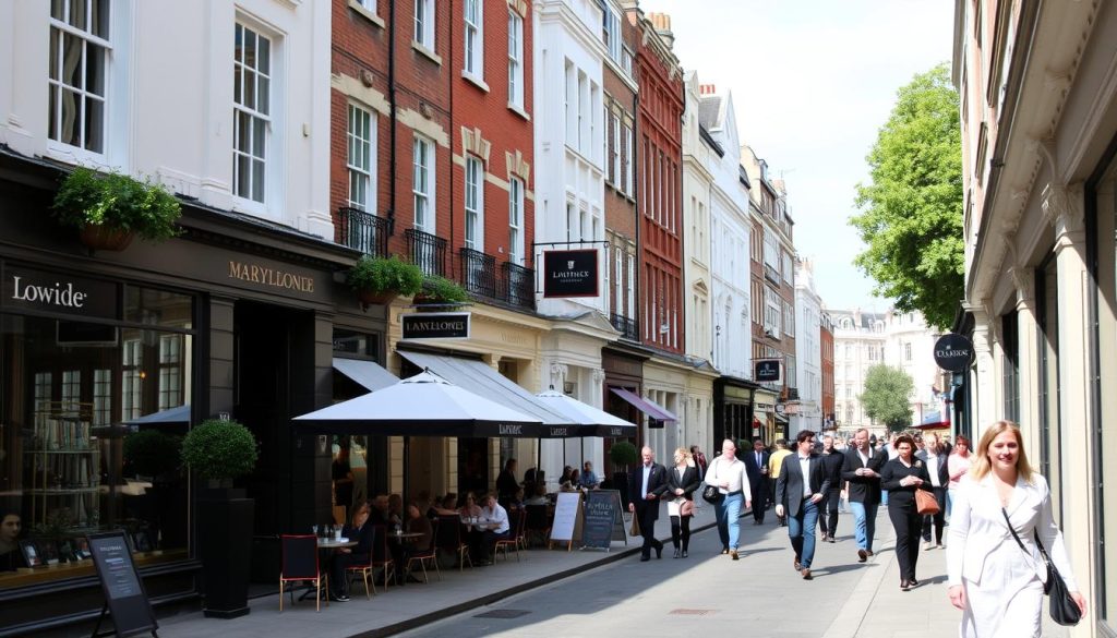 Marylebone High Street, in one of the best neighborhoods to live in London