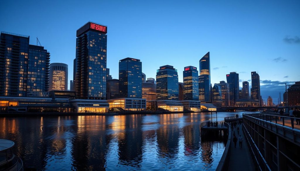 Modern skyline of Canary Wharf, one of the best neighborhoods to live in London