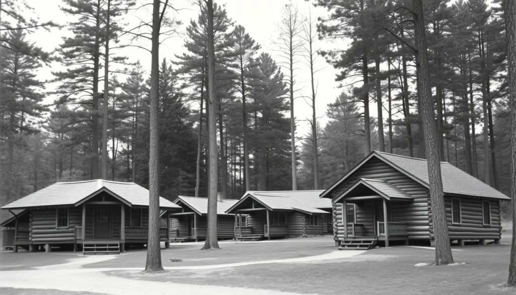 Original Camp David America buildings from the 1930s when it was known as Hi-Catoctin