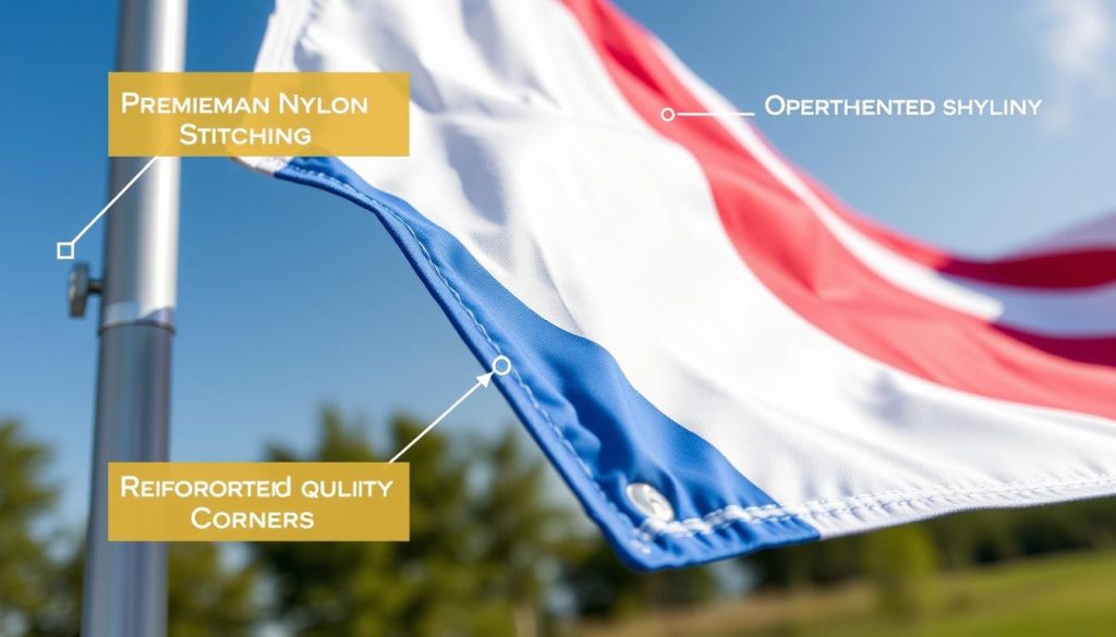 Premium nylon outdoor flag with reinforced edges Premium nylon outdoor flag with reinforced edges