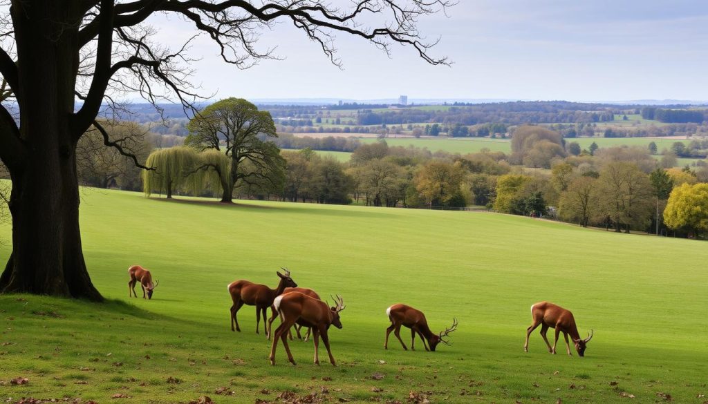 Richmond Park with deer, near one of the best neighborhoods to live in London