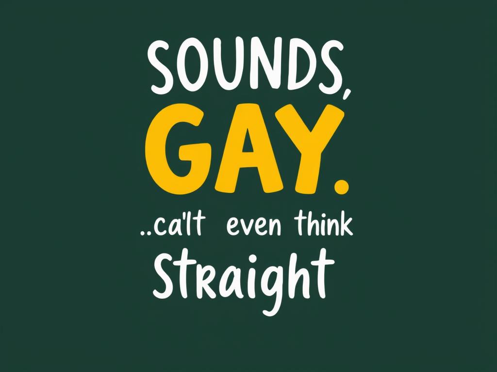 T-shirt with humorous LGBTQ+ wordplay or pun T-shirt with humorous LGBTQ+ wordplay or pun
