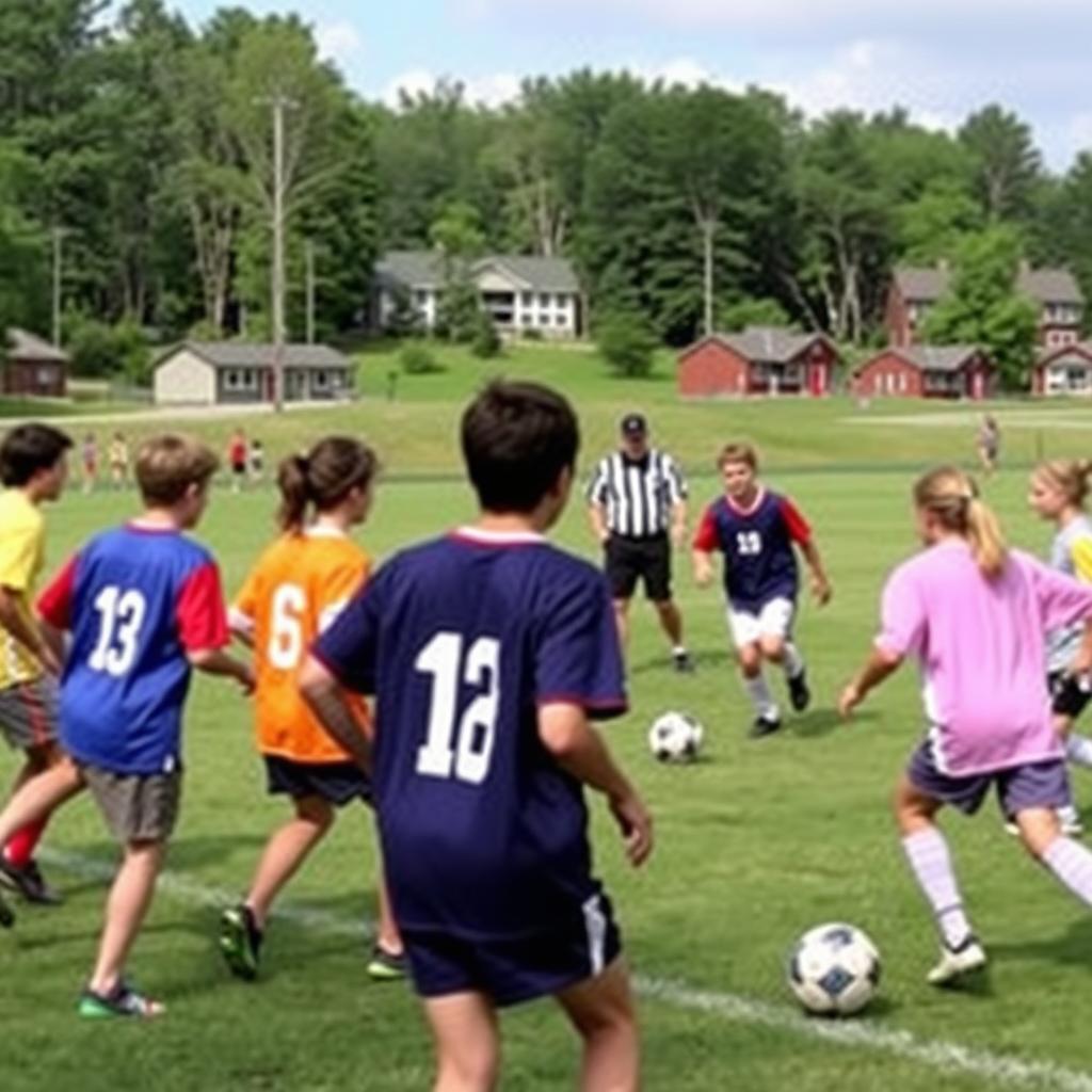 Team sports at Camp USA New York's athletic fields