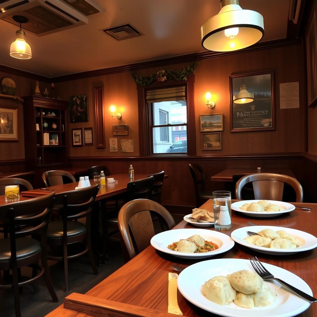 Traditional Polish restaurant in Greenpoint, Brooklyn showing cultural diversity Traditional Polish restaurant in Greenpoint, Brooklyn showing cultural diversity