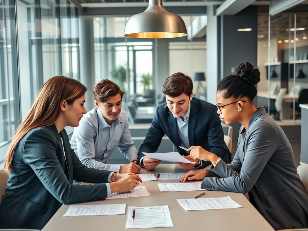 A team collaborating to solve a connection quiz round