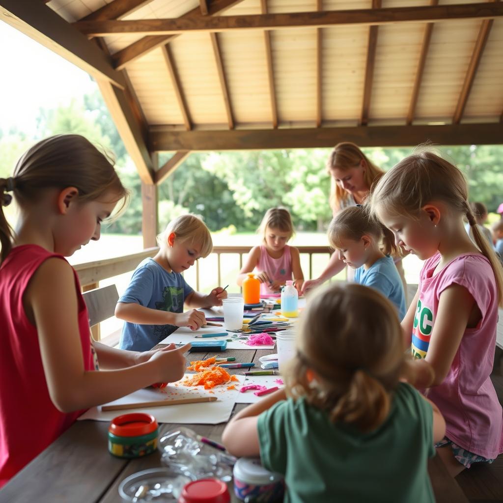 Arts and crafts activities at Camp Green Lane Arts and crafts activities at Camp Green Lane
