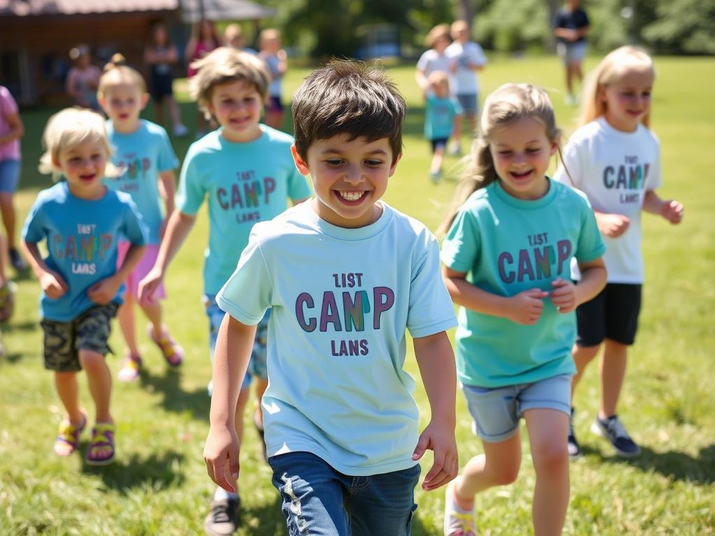 Children participating in outdoor activities at Camp Green Lane Children participating in outdoor activities at Camp Green Lane