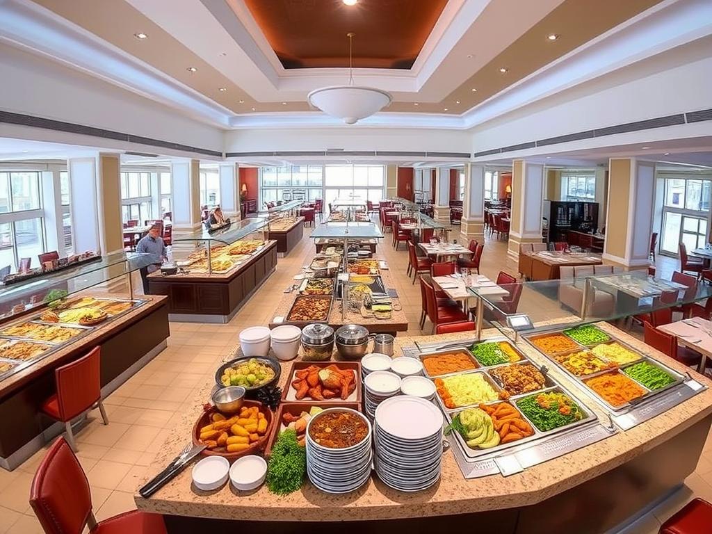 Main buffet restaurant at Labranda Aloe Club Hotel with varied food options