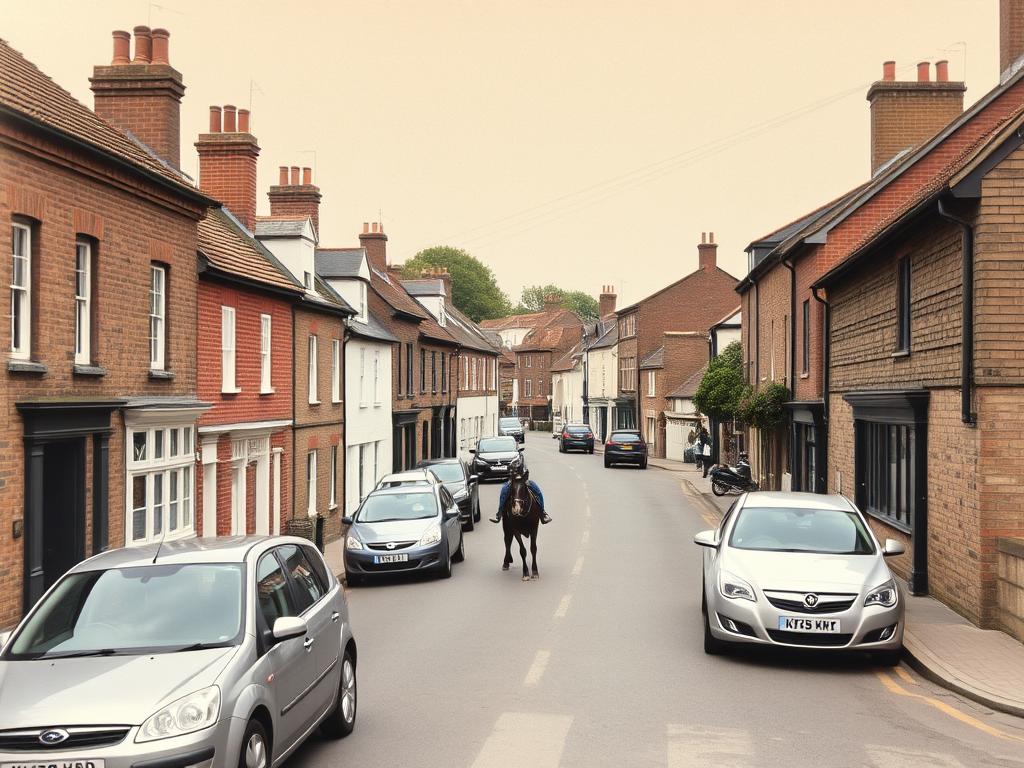 Modern day Newgate Street Village showing preserved character with contemporary elements