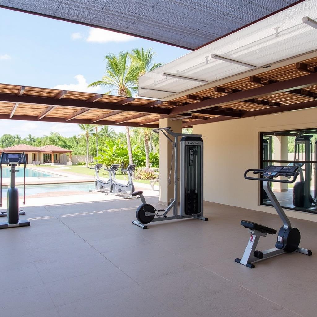 Outdoor gym facilities at Labranda Aloe Club Hotel