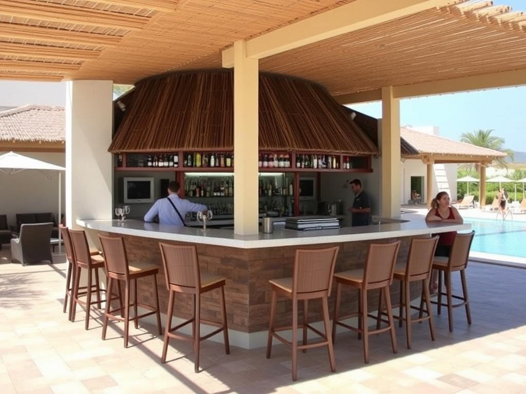 Poolside bar serving drinks and snacks at Labranda Aloe Club Hotel