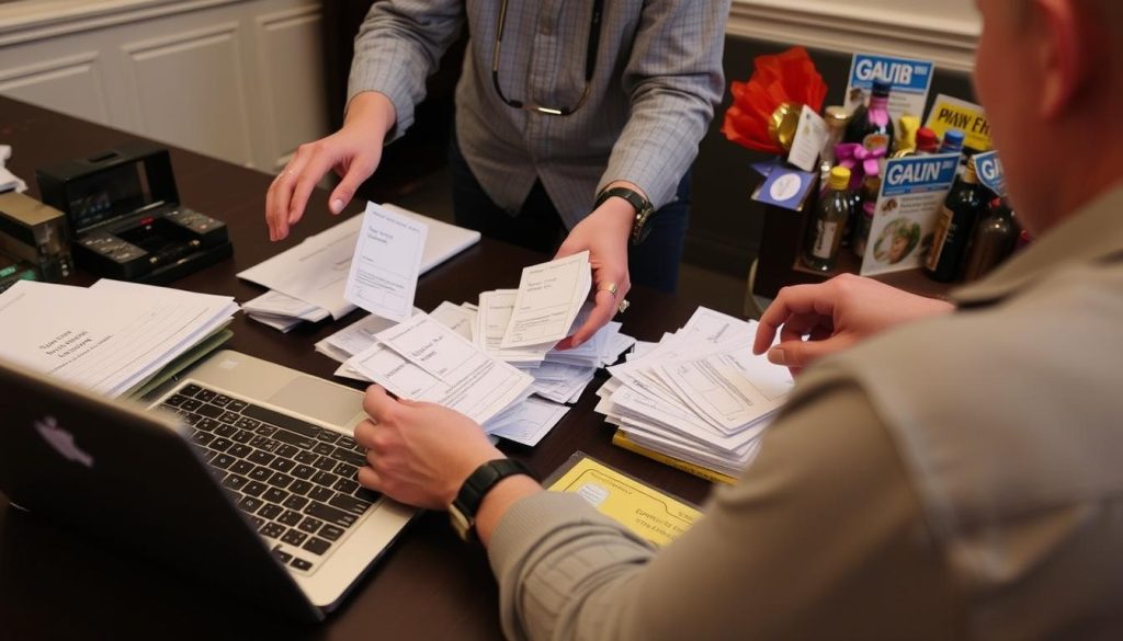 Quiz host preparing materials for a Thursday Quiz event