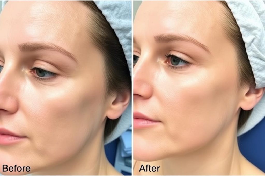 Before and after photos of Lemon Bottle Skin Booster treatment on different areas