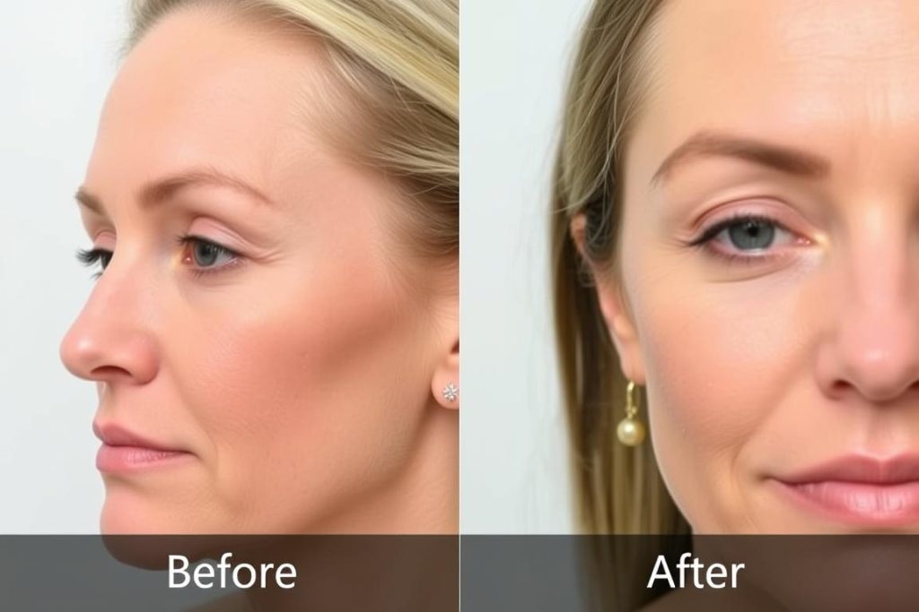 Before and after results of Lemon Bottle Skin Booster treatment