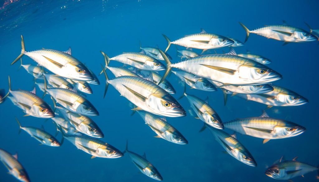 School of king mackerel during migration, prime opportunity for kings fishing