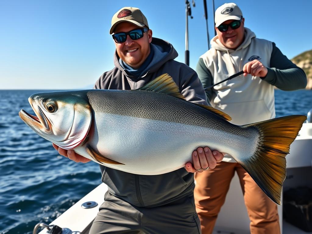 Trophy king salmon caught during guided kings fishing expedition