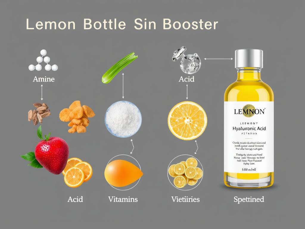 Visual representation of Lemon Bottle Skin Booster key ingredients
