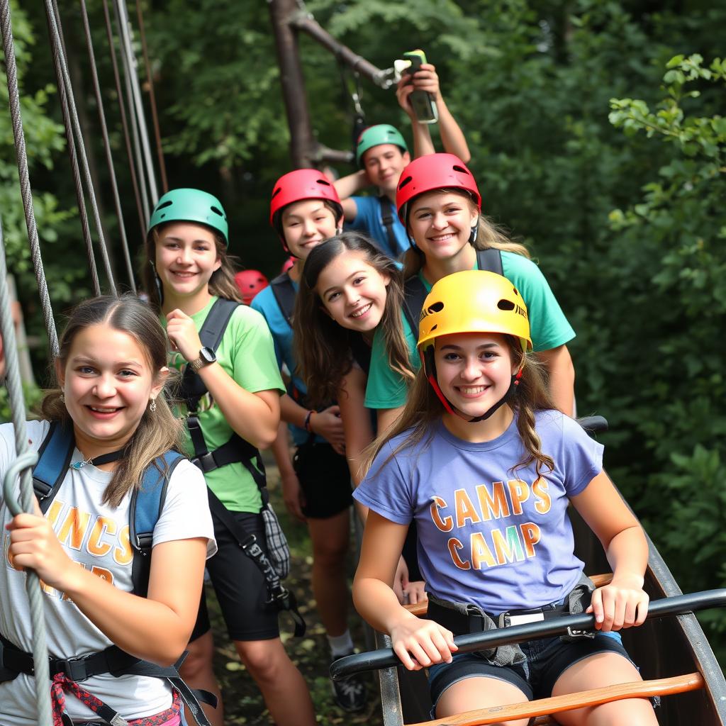 Actividades multiaventura en el campamento de verano internacional
