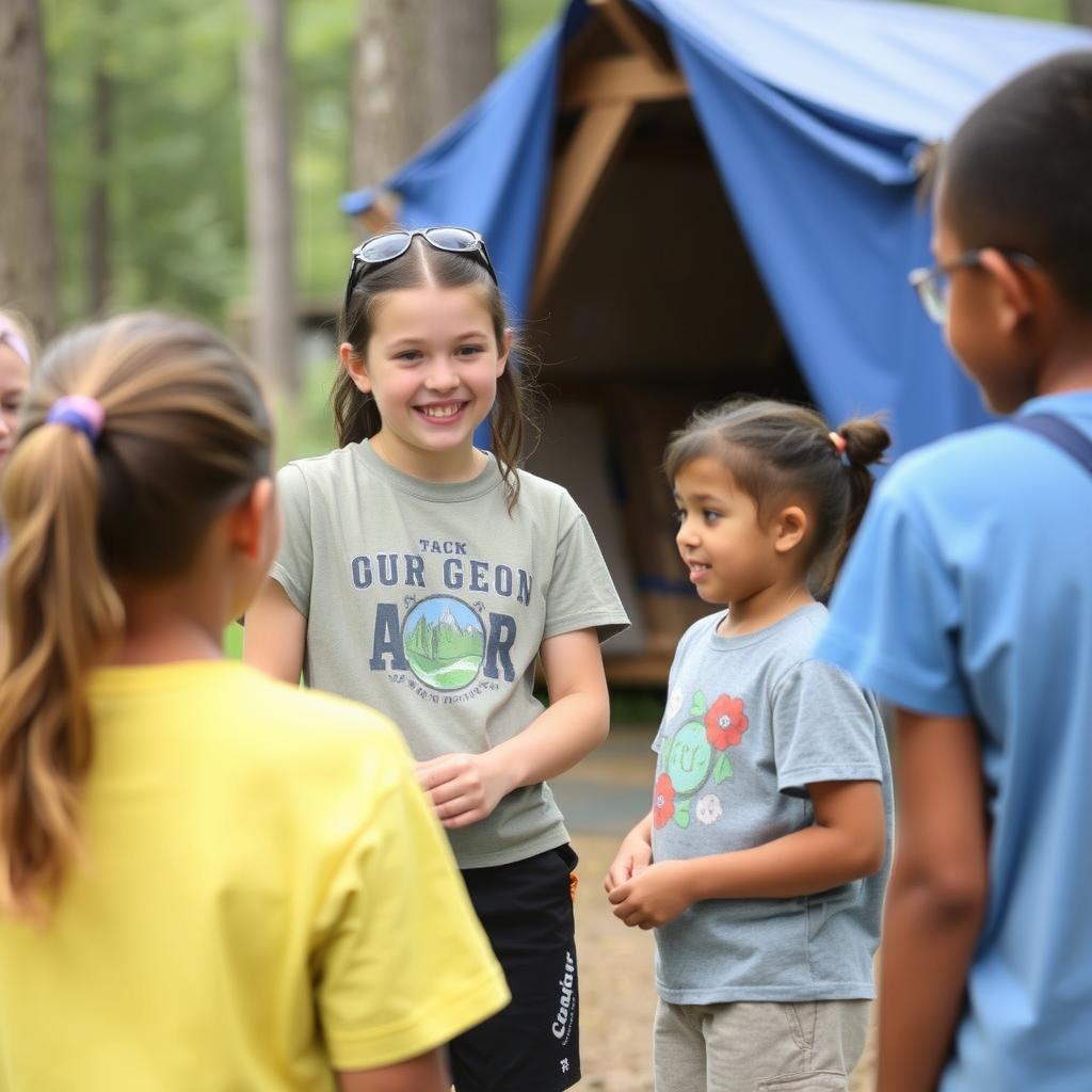 Consejero desarrollando habilidades de liderazgo en counsellor camp
