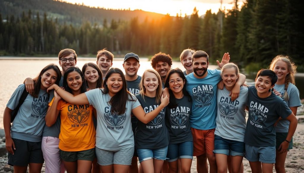 Grupo de consejeros celebrando al final del counsellor camp