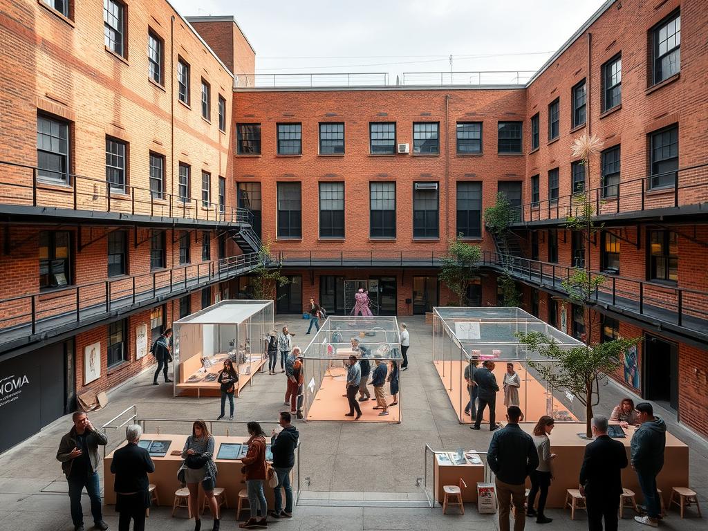 Instalación de arte contemporáneo en MoMA PS1 en America Queens