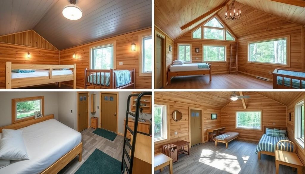 Instalaciones de alojamiento en cabañas modernas de Camp New York para el summer camp