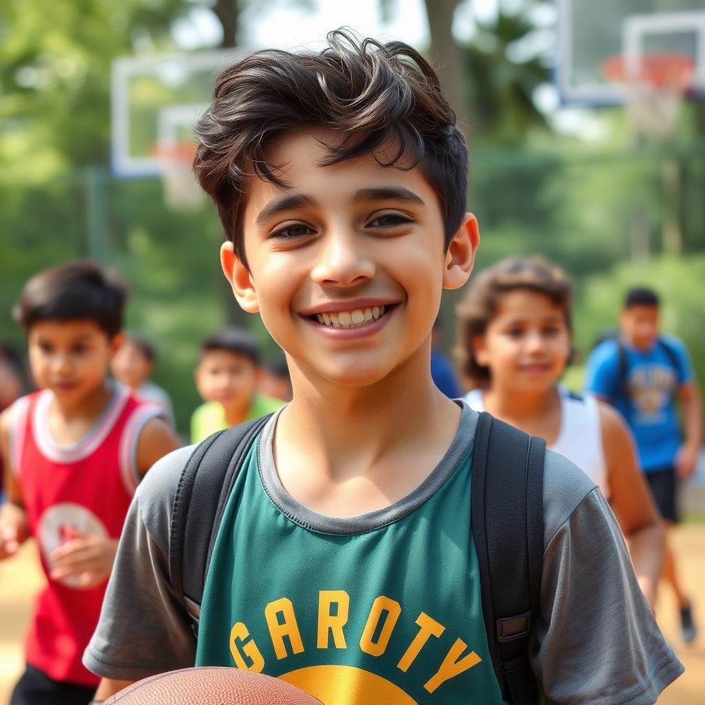 Joven campista español participando en actividades deportivas en el summer camp estados unidos