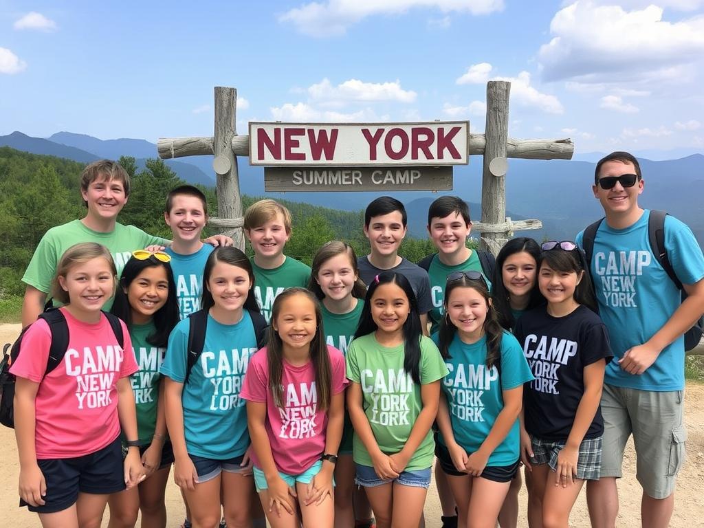 Jóvenes felices en el campamento de verano internacional