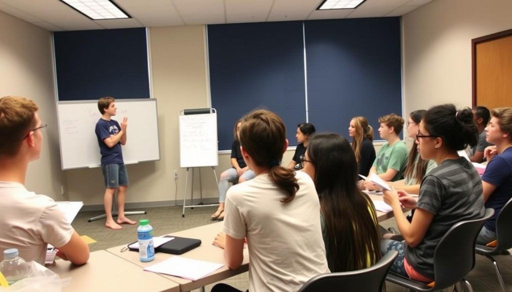 Sesión de orientación para nuevos consejeros en counsellor camp