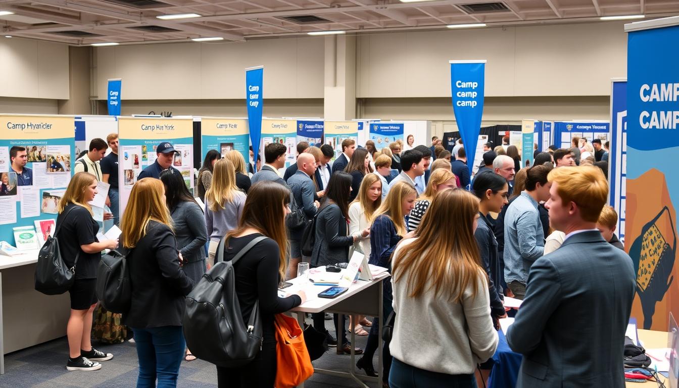Summer Camp Recruitment Fair Manchester event with camp directors interviewing applicants