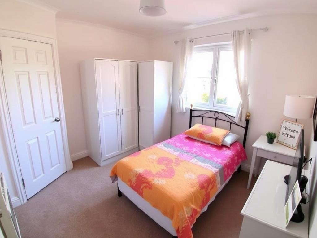 A well-prepared au pair bedroom with essential furnishings addressing the do au pairs have to live with you requirement