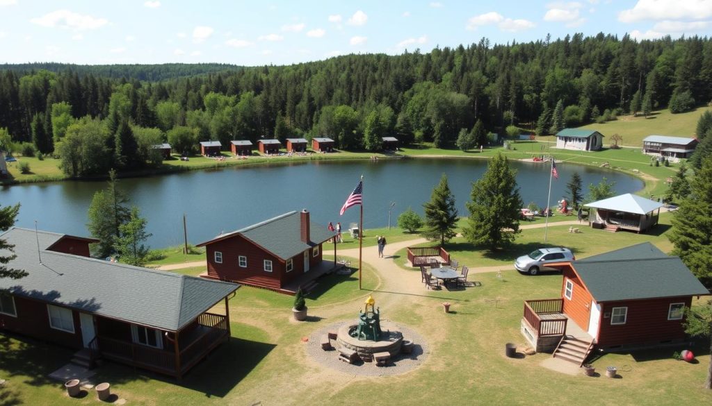 Camp New York's beautiful lakeside setting for American work experience