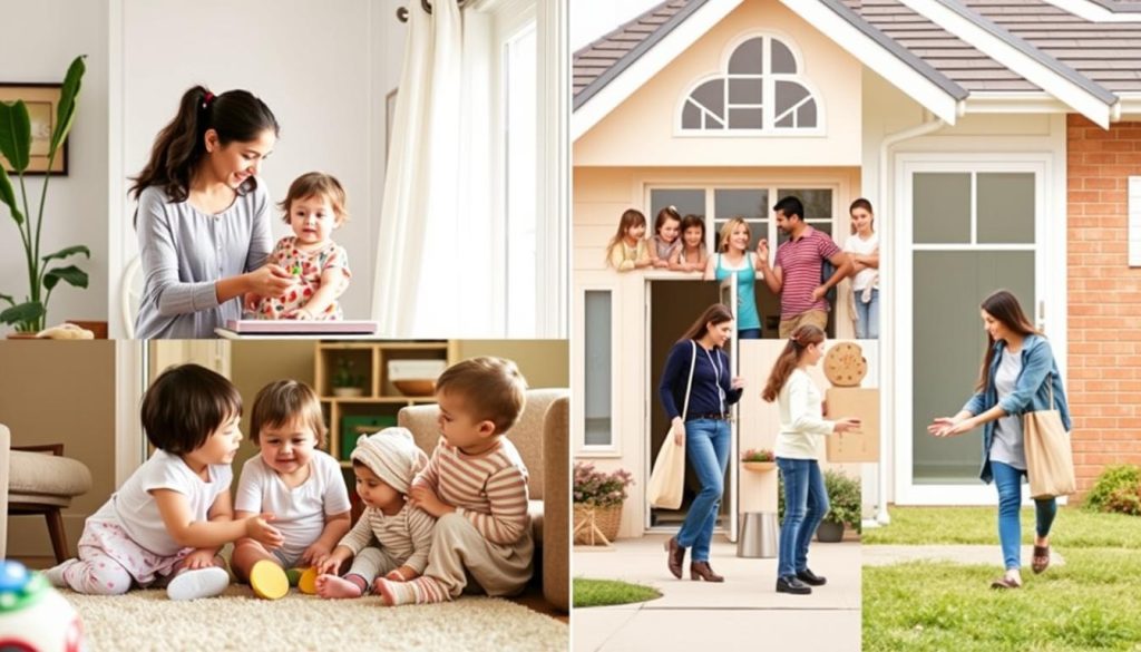 Comparison of different childcare options with au pairs highlighted for their live-in requirement, answering do au pairs have to live with you