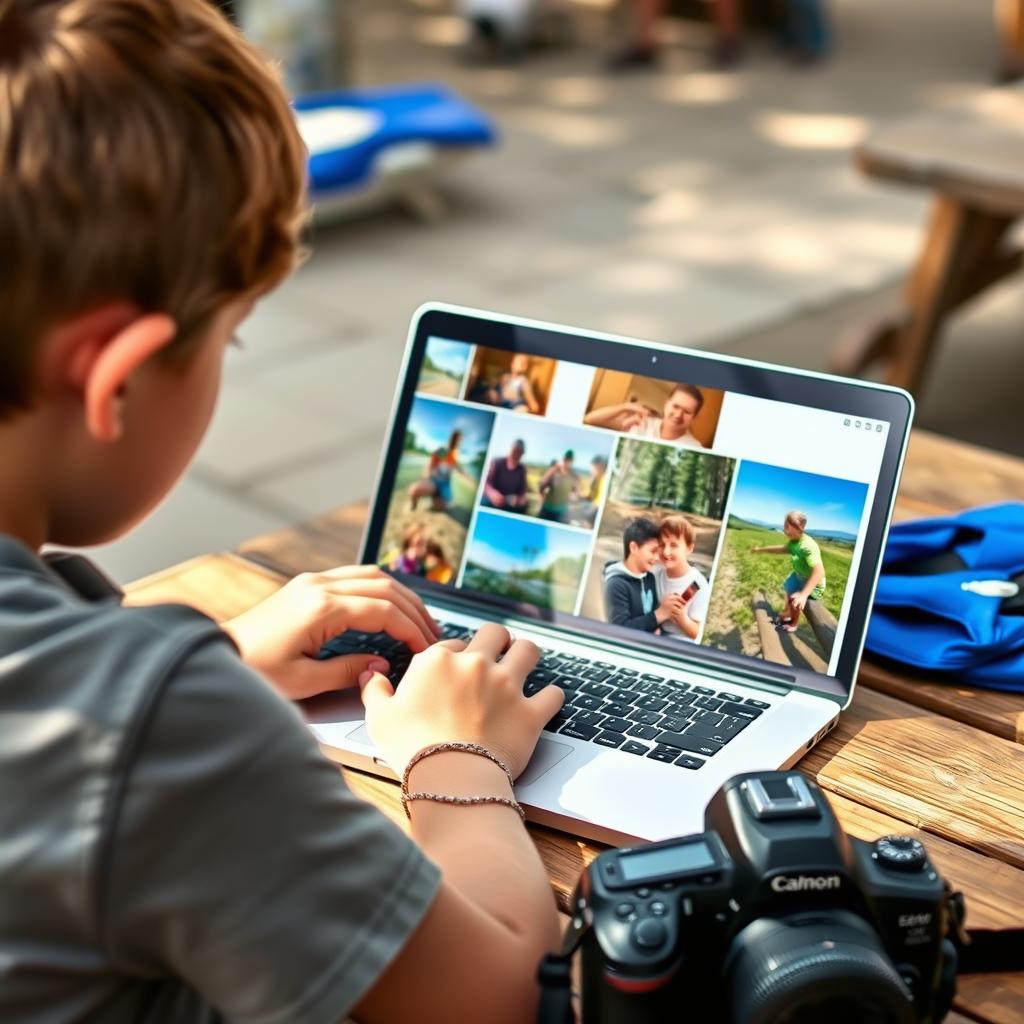 Photographer building portfolio with summer camp photography
