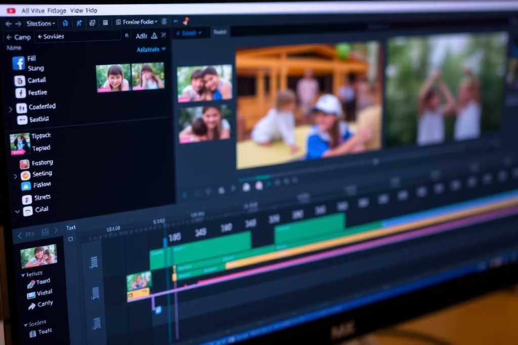 Weekly highlight video being edited on a computer screen