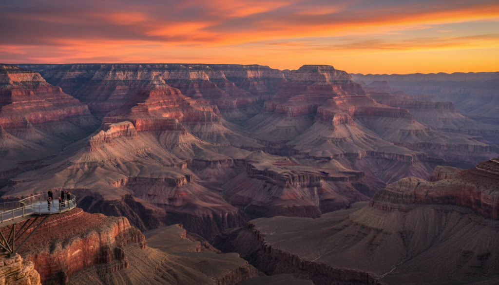 Grand Canyon view for post camp travel USA road trip