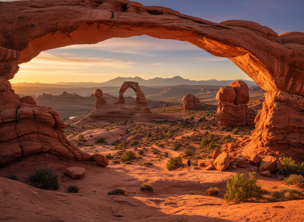 Moab Utah landscape for post camp travel USA road trip