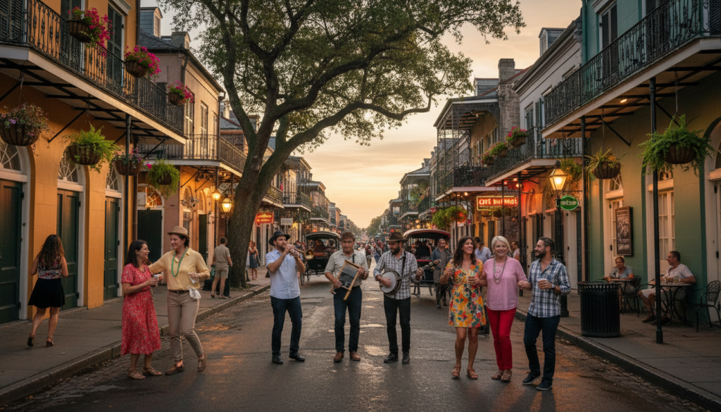 New Orleans French Quarter for post camp travel USA road trip