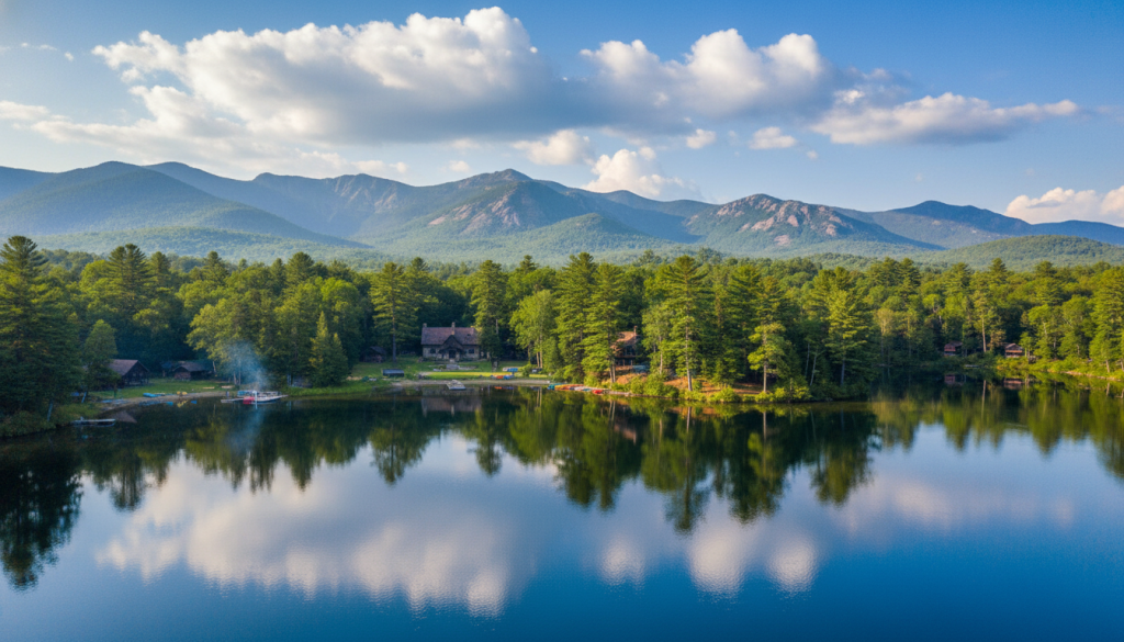 Camp New York location showing surrounding American landscape